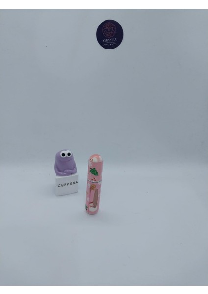 Mini Taşınabilir Şık Noel Parfüm Şişesi Püskürtmeli 5 ml (Pembe)