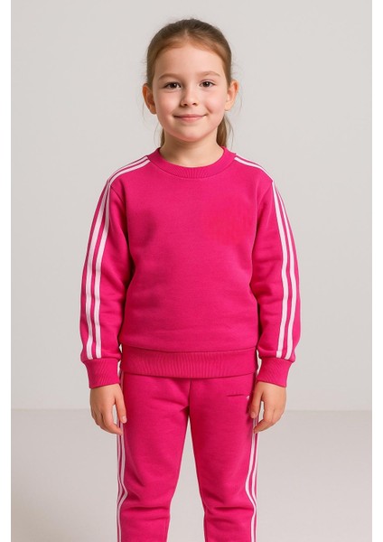 Içi Polarlı Yandan Şeritli Üç Iplik Eşofman Takımı