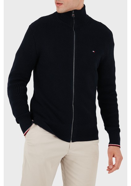 Pamuklu Regular Fit Fermuarlı Hırka Erkek Hırka MW0MW41517 Dw5 fiyatları