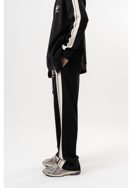 Erkek Ffb Şerit Detaylı Kışlık Doubleface Baggy Eşofman Altı Siyah modelleri