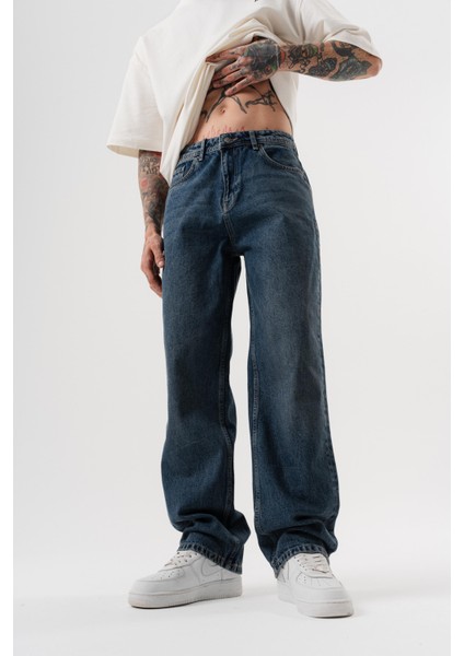 Erkek Washed Baggy Pantolon Tint Açık Mavi indirimleri