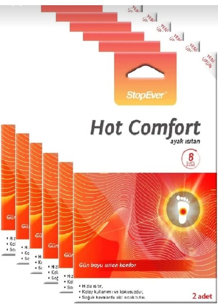 Hot-Comfort 8 Saat Etkili Ayak Isıtıcı Pad 6x2'li Paket indirimleri