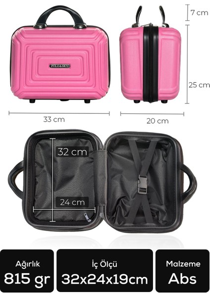 Altuğ Model Pembe Renk Abs Makyaj Çantası El Valizi fırsatları