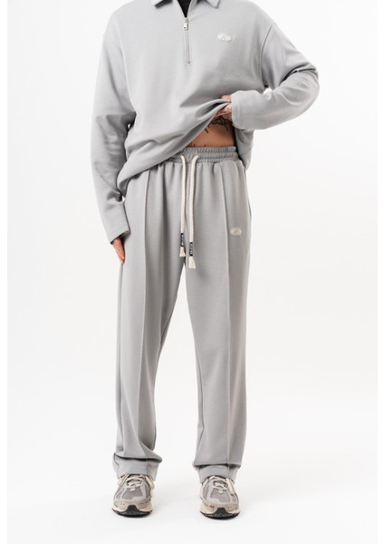 Erkek Modal Baggy Eşofman Altı Gri
