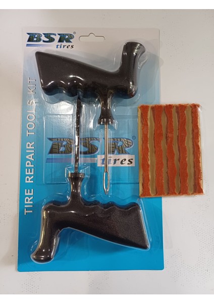 Dubleks Lastik Tamir Kiti, 2 Alet ve 5 Adet 10CM Fitil