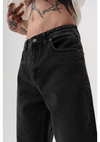 Erkek Washed Baggy Pantolon Antrasit
