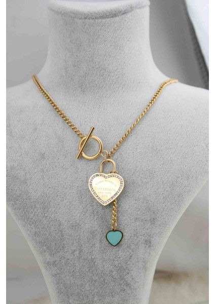 Tiffy Kalpli Çelik Kolye