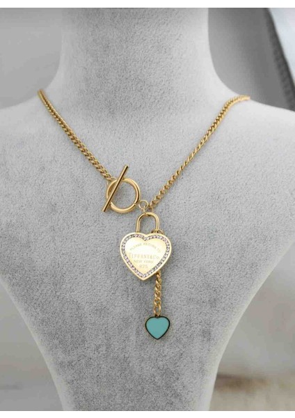 Tiffy Kalpli Çelik Kolye modelleri