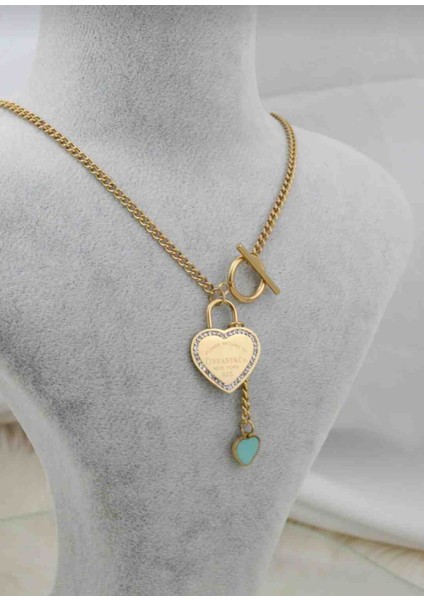 Tiffy Kalpli Çelik Kolye fırsatları