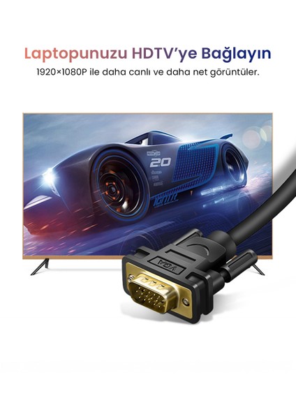 HDMI To VGA Dönüştürücü Kablo 1.5m, 30449 modelleri
