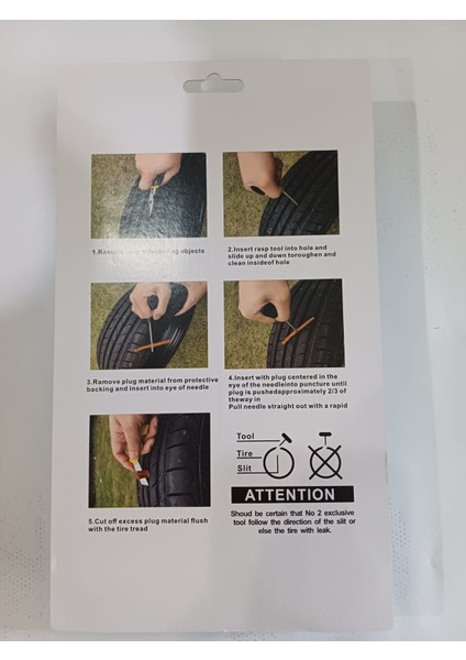 Dubleks Lastik Tamir Kiti, 2 Alet ve 5 Adet 10CM Fitil modelleri