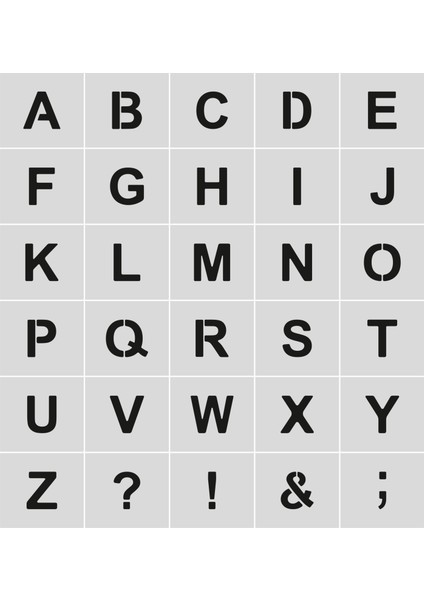 Stencil Harf Boyama Şablonu X017 fiyatları