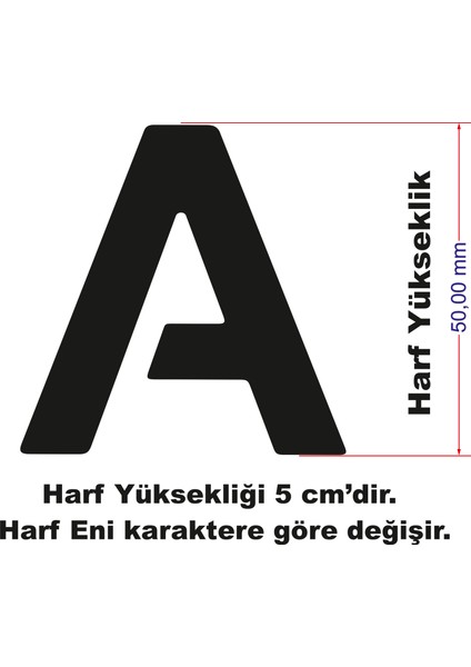 Stencil Harf Boyama Şablonu X017 modelleri