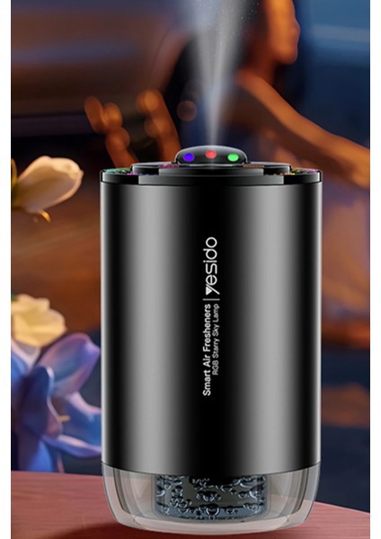 Araç Içi Işıklı ve Ambiyans Özellikli Ultrasonik Aroma Koku Makinesi - Siyah fırsatları