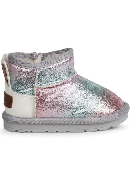 Shasta Kız Çocuk Gri Renk Içi Kürklü Simli Fermuarlı Bot (21-30 Numara) modelleri