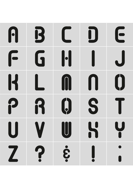 Stencil Harf Boyama Şablonu X054 fiyatları