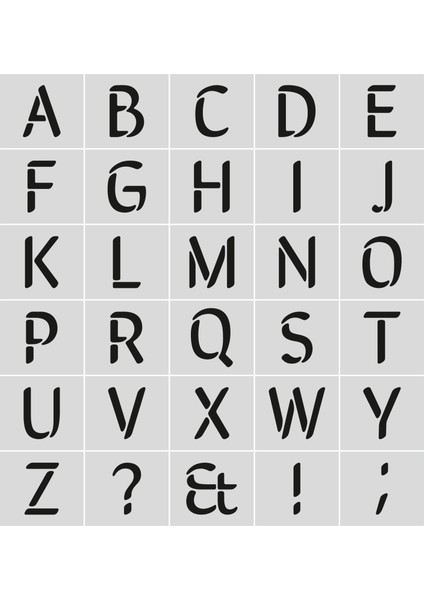 Stencil Harf Boyama Şablonu X055 fiyatları