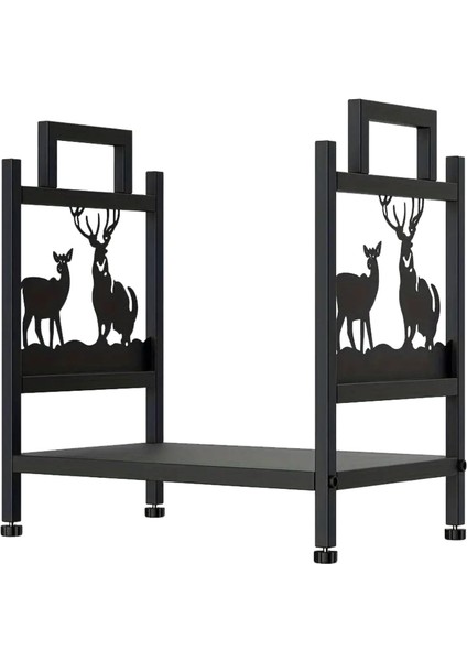 Yakacak Odun Kütük Rafı Serbest Şömine Için Bağımsız Ahşap Kazık Depolama Rafı (Yurt Dışından)