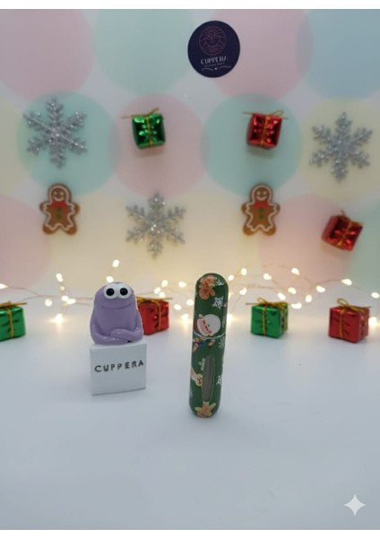 Mini Taşınabilir Şık Noel Parfüm Şişesi Püskürtmeli 5 ml (Yeşil)