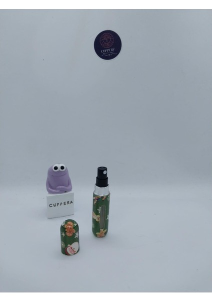 Mini Taşınabilir Şık Noel Parfüm Şişesi Püskürtmeli 5 ml (Yeşil) modelleri