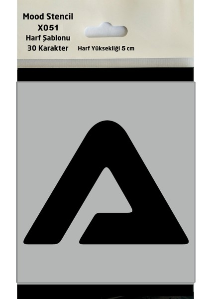 Stencil Harf Boyama Şablonu X051