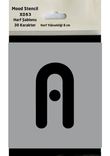 Stencil Harf Boyama Şablonu X053