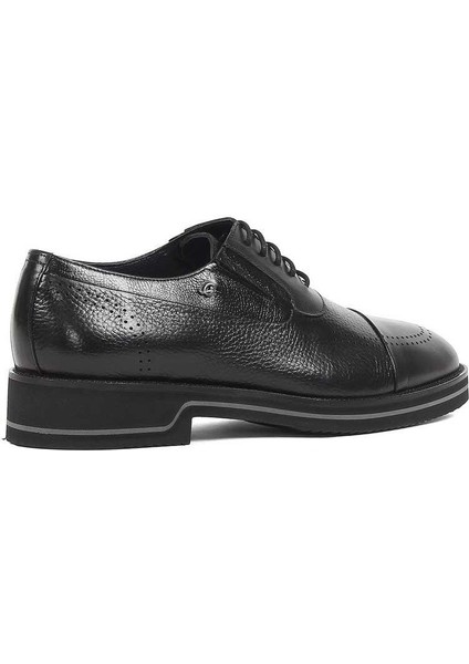 Erkek Siyah Bağcıklı Deri Ayakkabı fırsatları