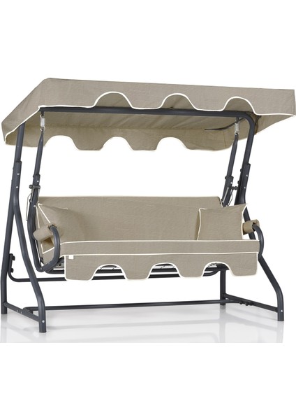 Olea 3 Kişilik Bahçe Balkon Teras Salıncağı - Panama Bej