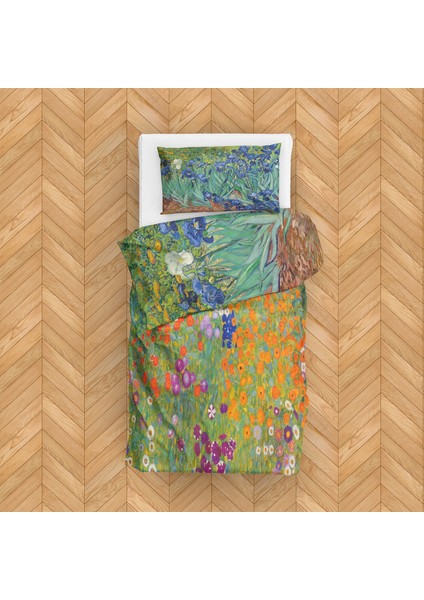 Irises & Bauerngarten, 1907 Çift Taraflı Nevresim Takımı 160 cm x 220 cm