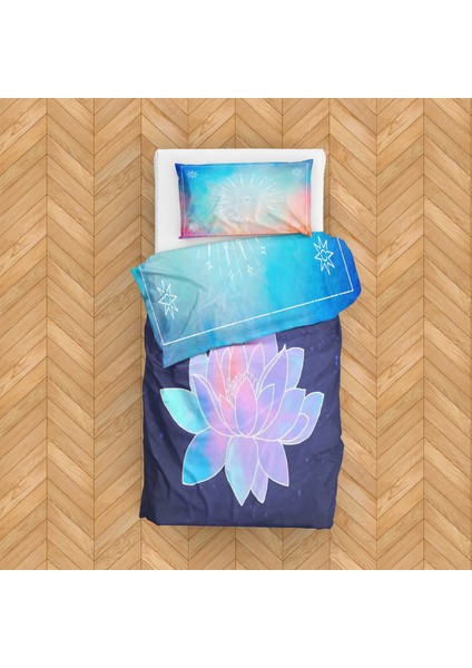 Lotus & Aura Mandala Çift Taraflı Nevresim Takımı 160 cm x 220 cm