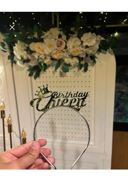 Birthday Queen Taç ve Kuşak Seti Doğum Günü Partisi Seti Gümüş fiyatları
