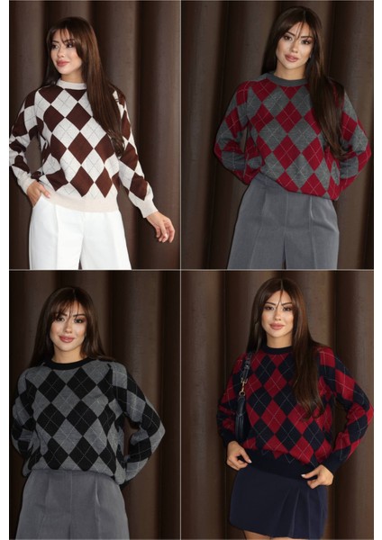 Baklava Desenli Triko Kazak fiyatları