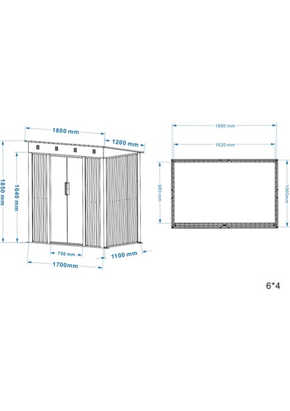 Çelik Bahçe Depolama Evi Ss-02 170 x 110 x 185 cm fırsatları
