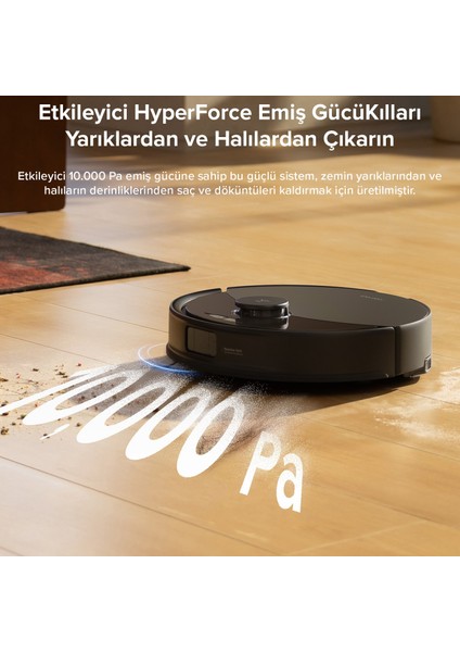 Q8 Max Pro Akıllı Robot Süpürge - Siyah fiyatları