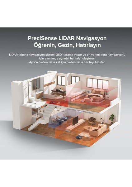 Q8 Max Pro Akıllı Robot Süpürge - Siyah