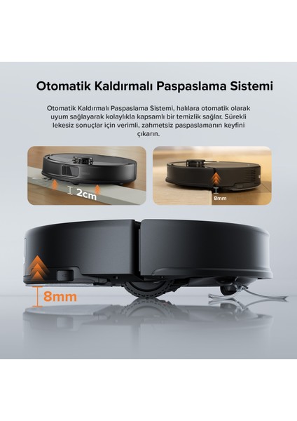 Q8 Max Pro Akıllı Robot Süpürge - Siyah
