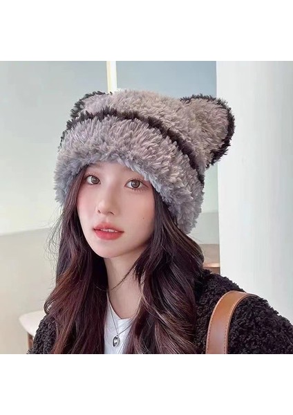 Kadınlar Için Sevimli ve Modaya Uygun Ayı Kulaklı Şapka Tianzerun (Yurt Dışından)