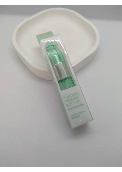 Mini Doldurulabilir Sekizgen Parfüm Şişesi 5 ml (Yeşil)