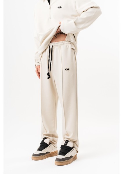 Erkek Modal Baggy Eşofman Altı Ekru fiyatları