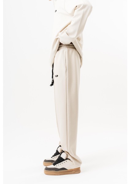 Erkek Modal Baggy Eşofman Altı Ekru modelleri