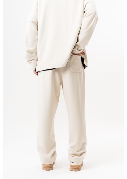 Erkek Modal Baggy Eşofman Altı Ekru fırsatları