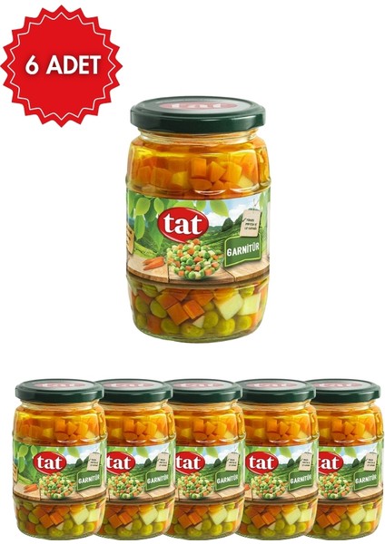 Garnitür Konservesi 340 g x 6 Adet | Bezelye, Havuç ve Patates Karışımı | Hazır Yemeklik