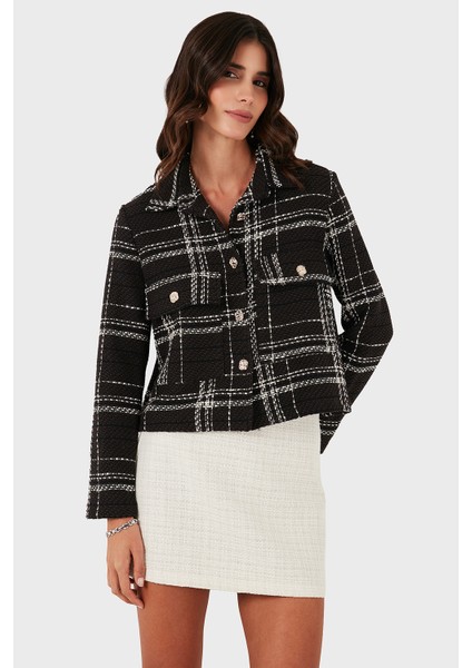 Via Dante Pamuklu Regular Fit Düğmeli Gömlek Yaka Ceket Bayan Ceket 2687551191 indirimleri