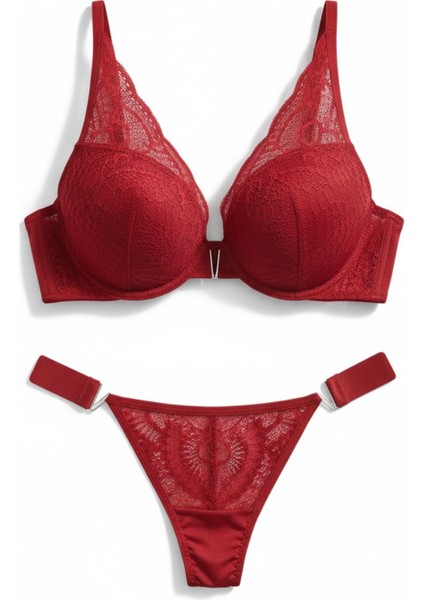 Dantel Detaylı Balenli Destekli Sütyen Takımı – Metal Aksesuarlı, Esnek Elastan Kumaş modelleri