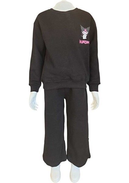 Kız Çocuk Kuromi Baskılı Kalın Eşofman Takım modelleri