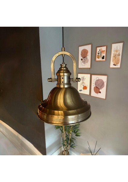 Ulmete Delikli Eskitme Başlık Tekli Sarkıt Avize Salon Ofis Otel Restoran Avizeleri Vintage Tasarım modelleri