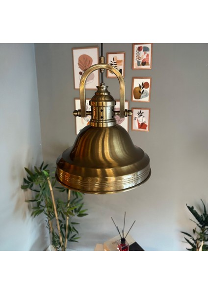 Ulmete Delikli Eskitme Başlık Tekli Sarkıt Avize Salon Ofis Otel Restoran Avizeleri Vintage Tasarım indirimleri