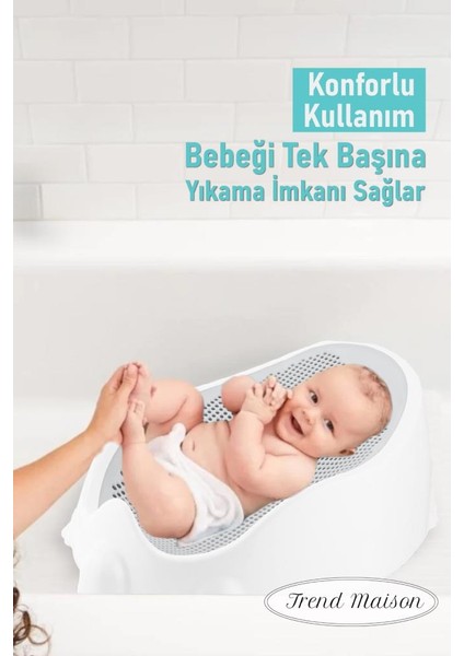 Soft Bebek Küveti -Silikon Fileli Bebek Yıkama Banyo Küveti, Bebek Banyo Oturağı indirimleri