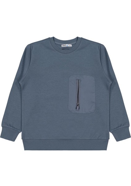 Etiketli - Micro Garnili 10-13 Yaş Sweatshirt - Gri 11-12 Yaş modelleri