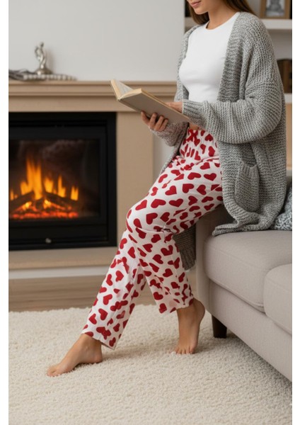 Uzun Tek Alt Pijama - Ev Giyimi Günlük Rahat Pijama Altı